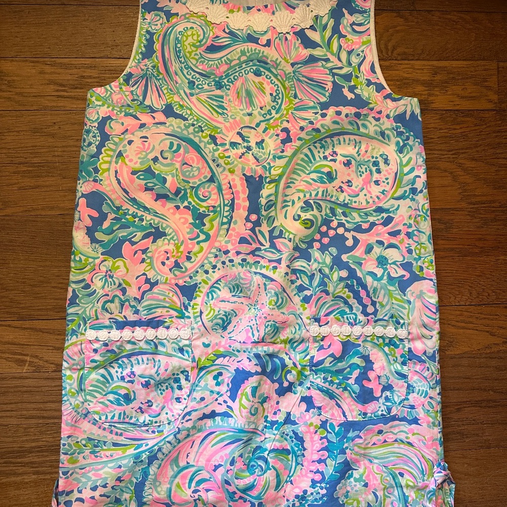Lilly Pulitzer Girls Paisley Shift Dress in Blue, Pink, Green